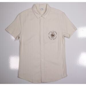 Basil Hayden Small Batch Linen Button-Up Havana Beach Shirt Men's XS